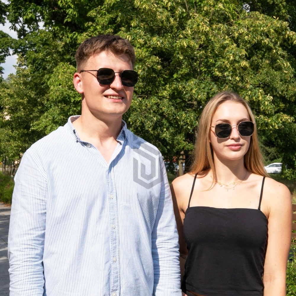 🇺🇸Glass Lenses Hexagonal Sunglasses Standard 52mm Unisex Premium - Picture 10 of 13